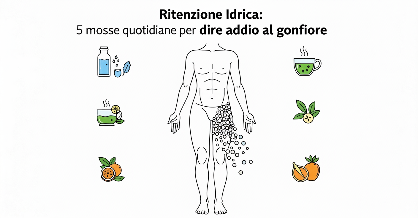 Ritenzione Idrica: 5 mosse quotidiane per dire addio al gonfiore