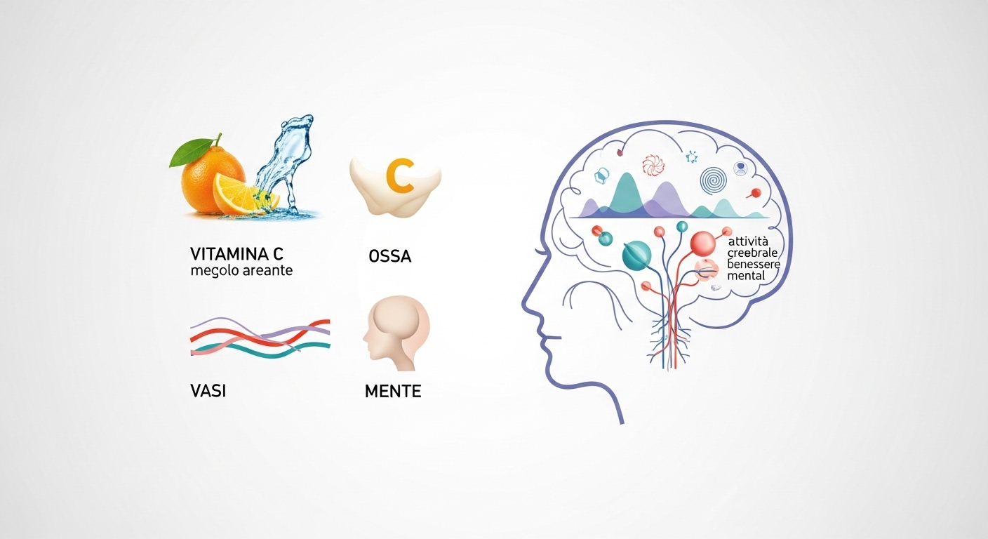 Vitamina C: Oltre l'immunità, un boost per ossa, vasi e mente.