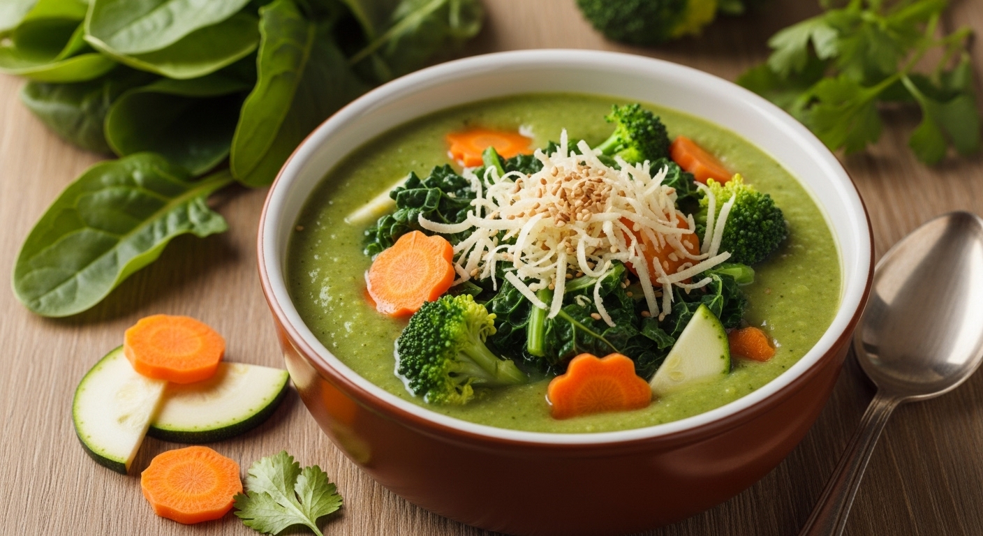 Zuppa detox di verdure e zenzero