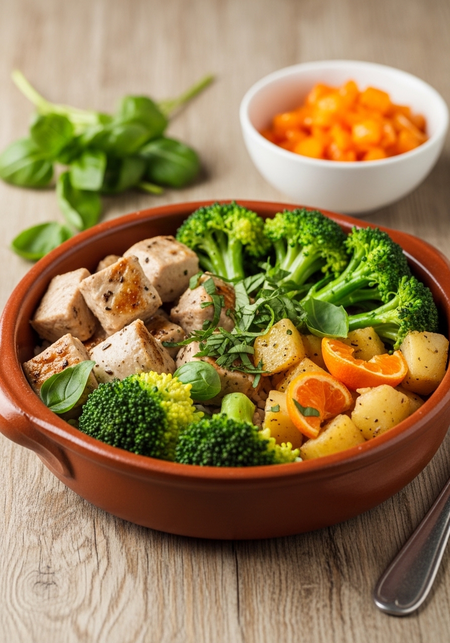Bowl Rinvigorente: Tacchino, Broccoli e Patate Dolci