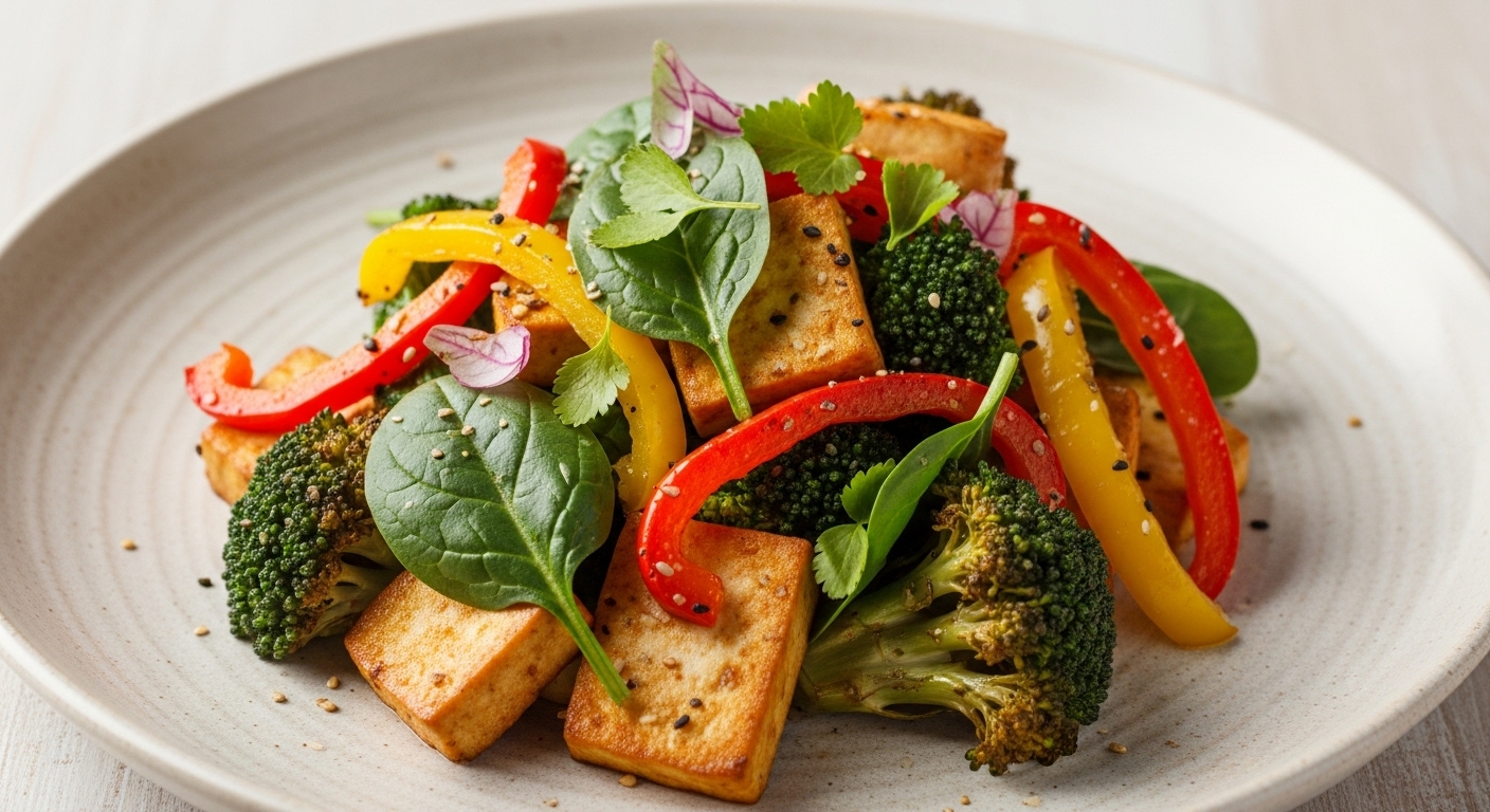 Tofu Scramble Speziato con Verdure Croccanti