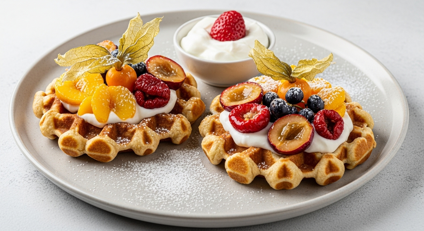 Waffles Proteici con Frutta Fresca: Il Piacere della Dieta