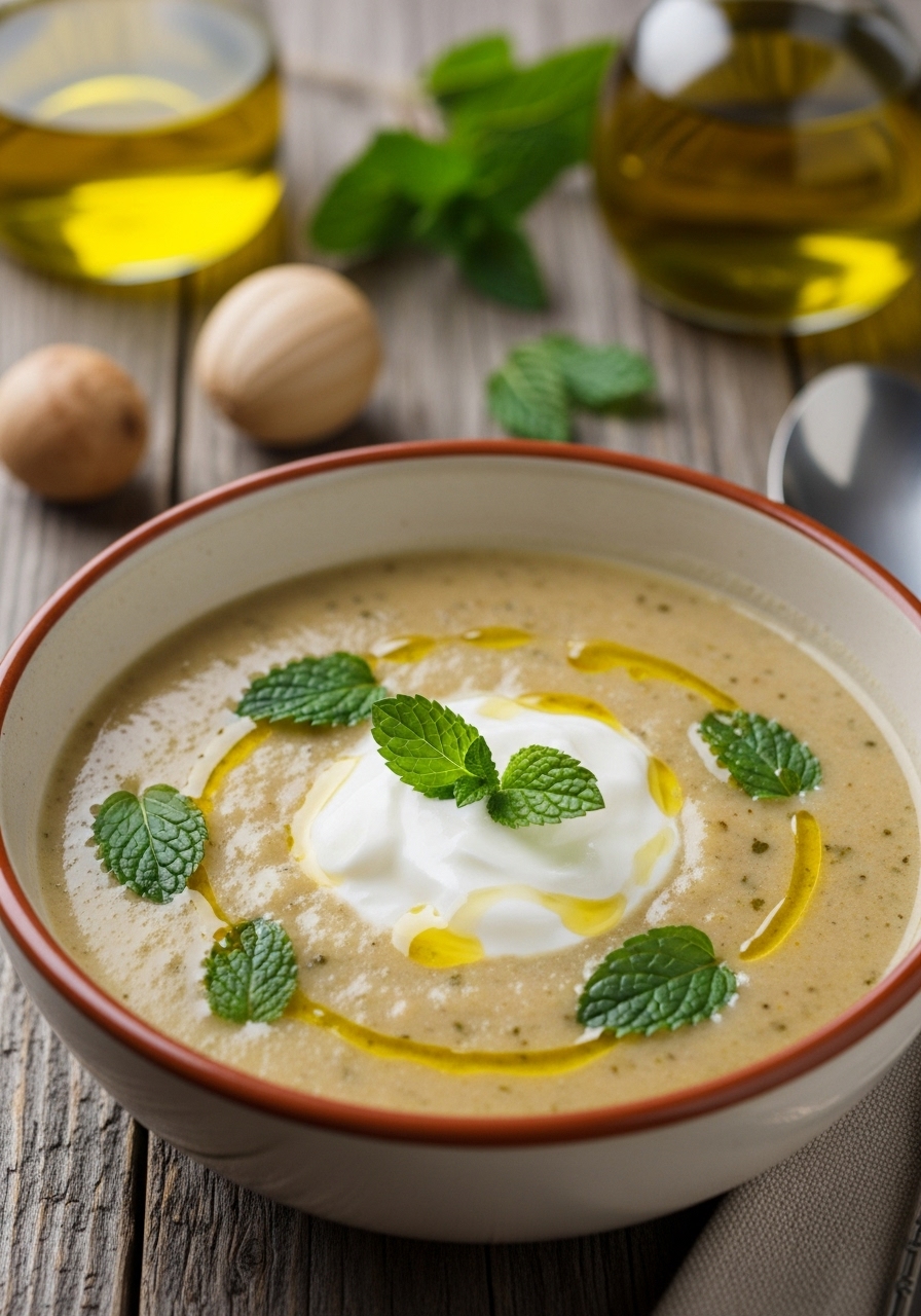Vellutata di Piselli e Menta con Yogurt Greco: Veloce e Proteica