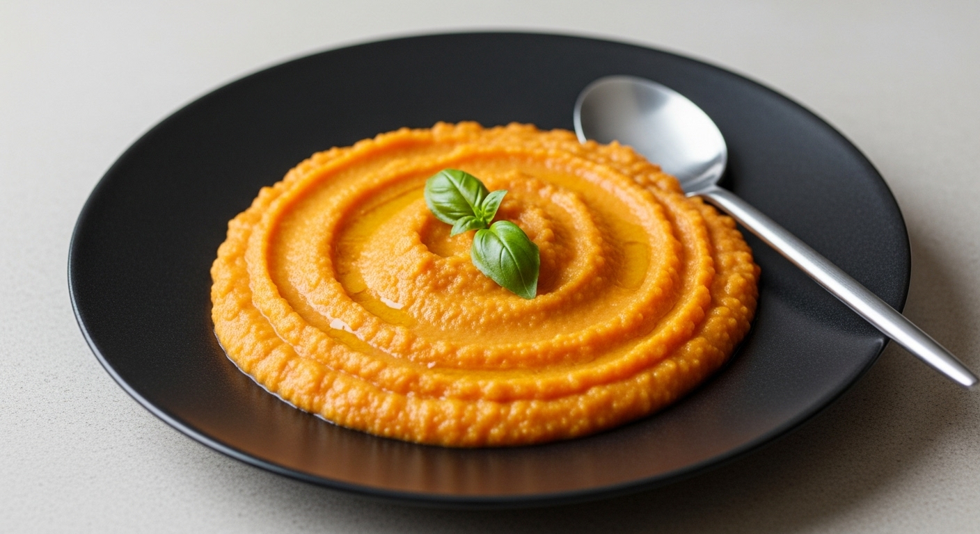Pappa delicata di zucca e lenticchie rosse