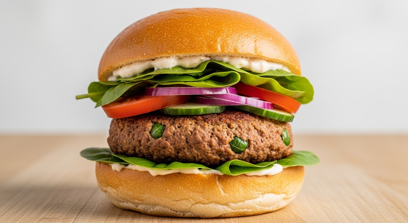 Burger di Lenticchie Semplificato con Salsa Fresca