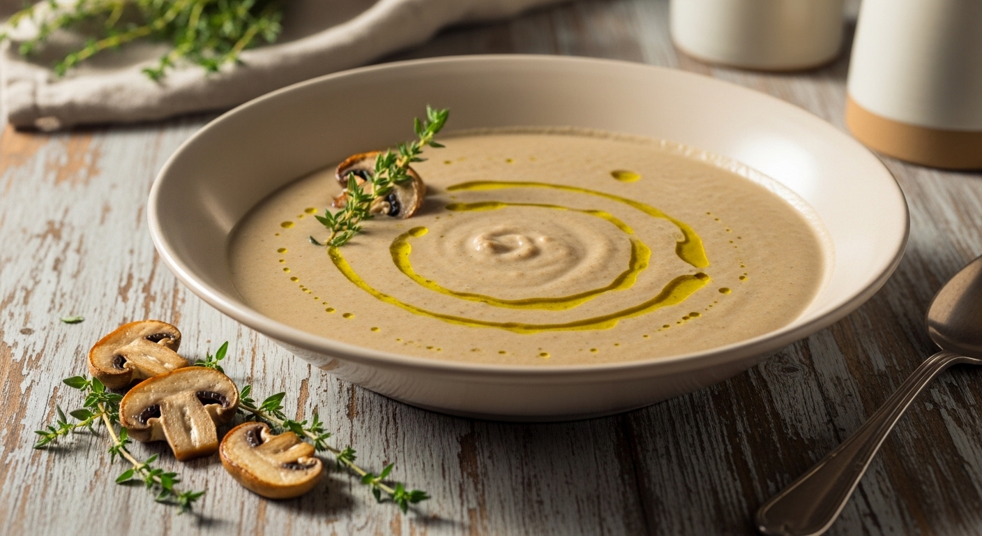Vellutata Funghi Champignon e Timo: Delicata e Digestiva