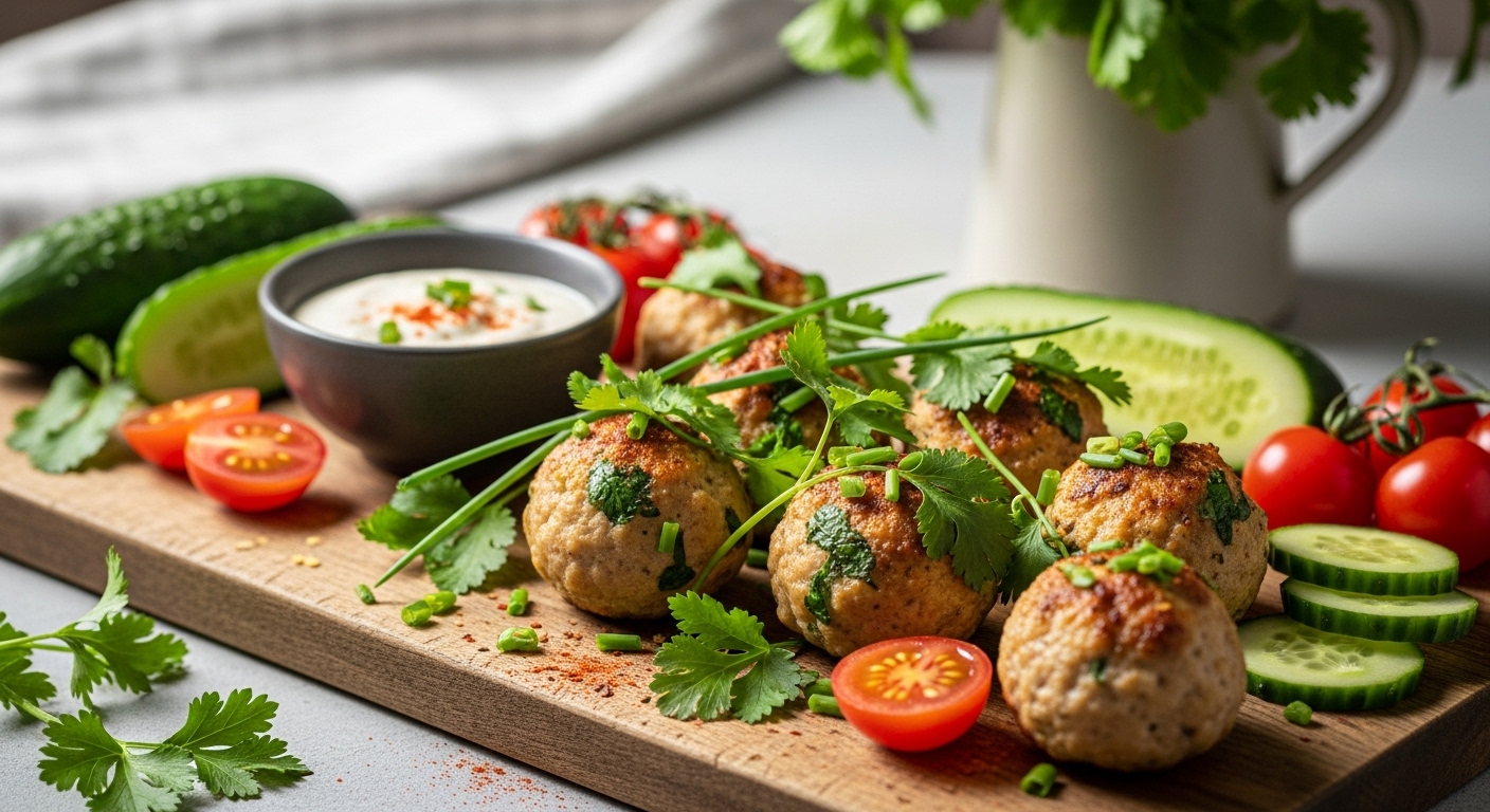 Polpette di Pollo Light al Forno con Erbe Fresche (Ricetta Dietetica e Proteica)