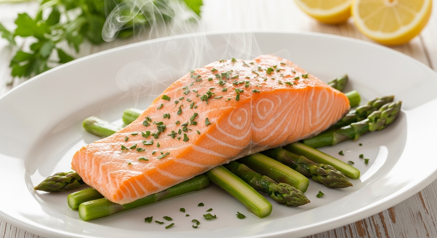 Salmone al Vapore con Asparagi: Omega 3 per la Tua Salute