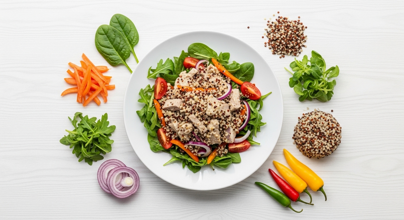Insalata Tiroide: Tonno, Quinoa & Verdure Fresche