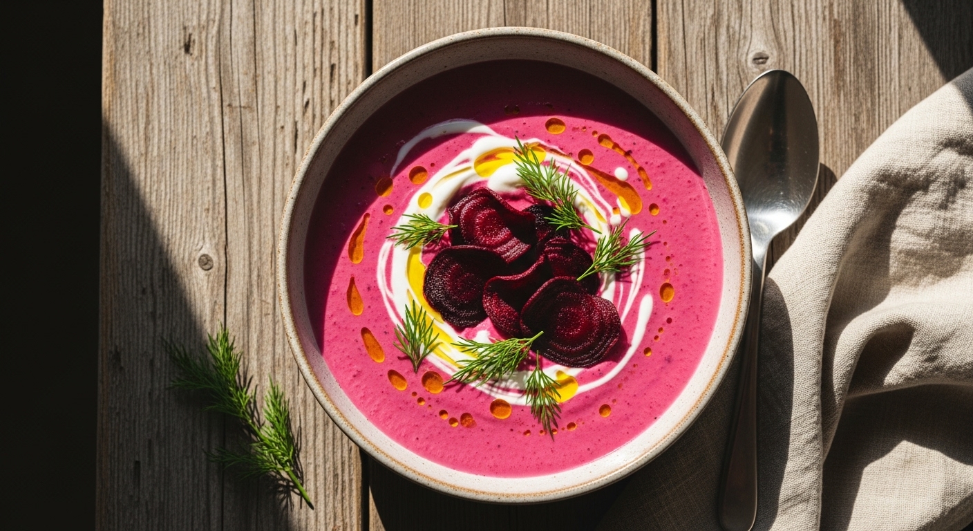 Vellutata Rosa Dietetica: Barbabietola e Yogurt Magro