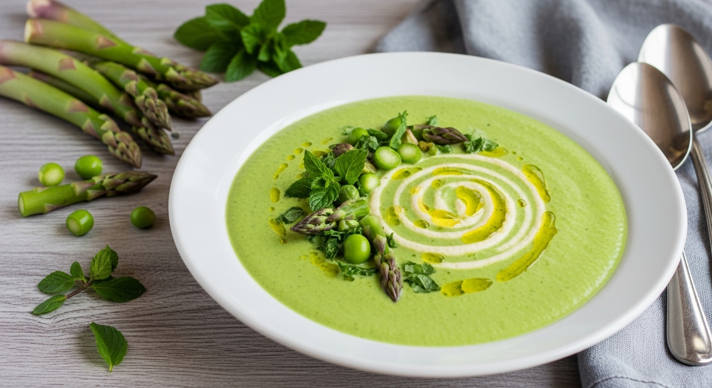 Vellutata Depurativa: Asparagi, Piselli e Menta