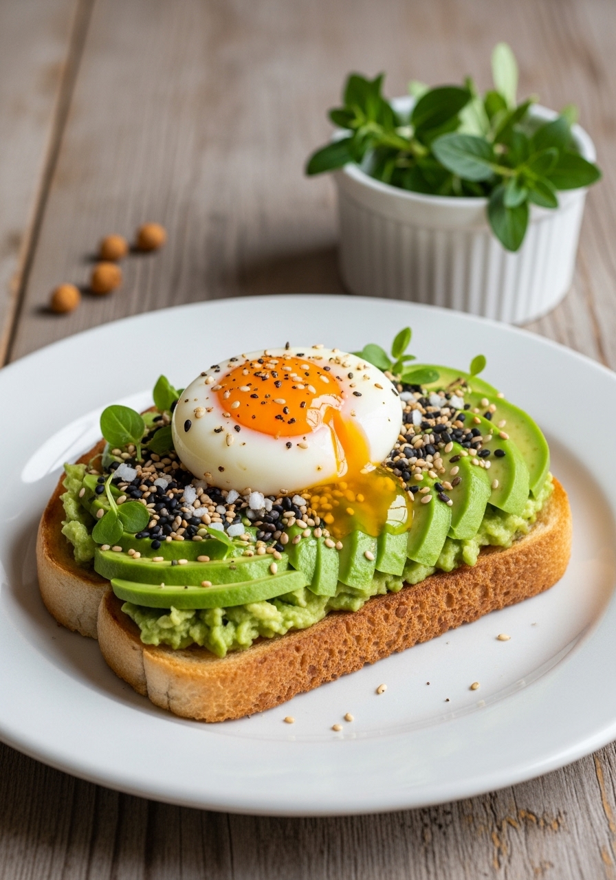 Toast Proteico con Avocado, Uovo e Semi di Chia