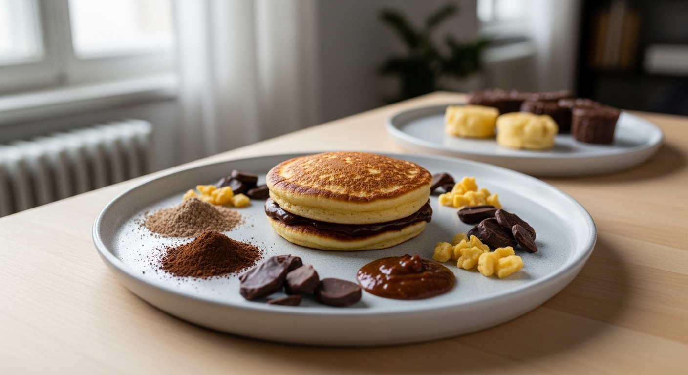 Ciccio-Pancake al Cioccolato e Nocciola Salutare (1 Porzione)