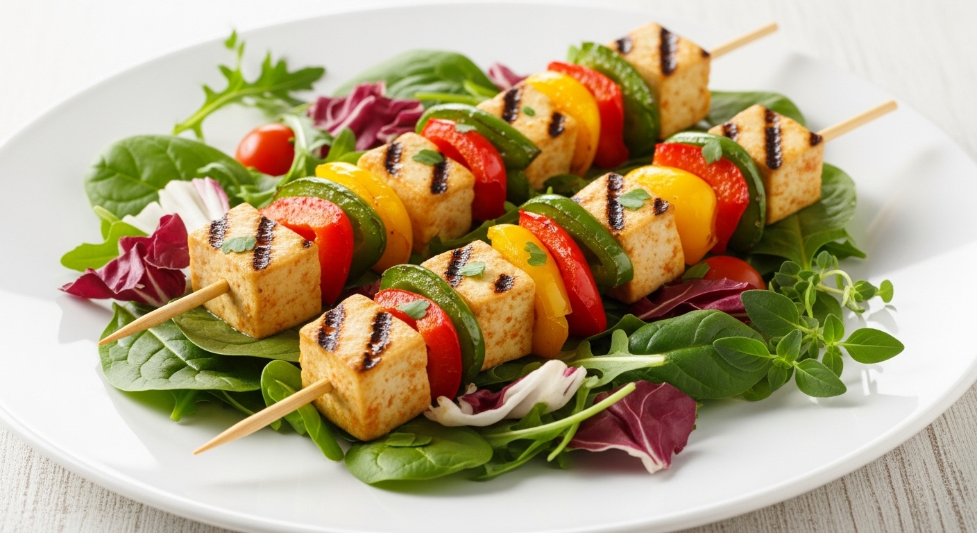 Spiedini di Tofu Marinato e Peperoni: Grigliare con Gusto e Leggerezza