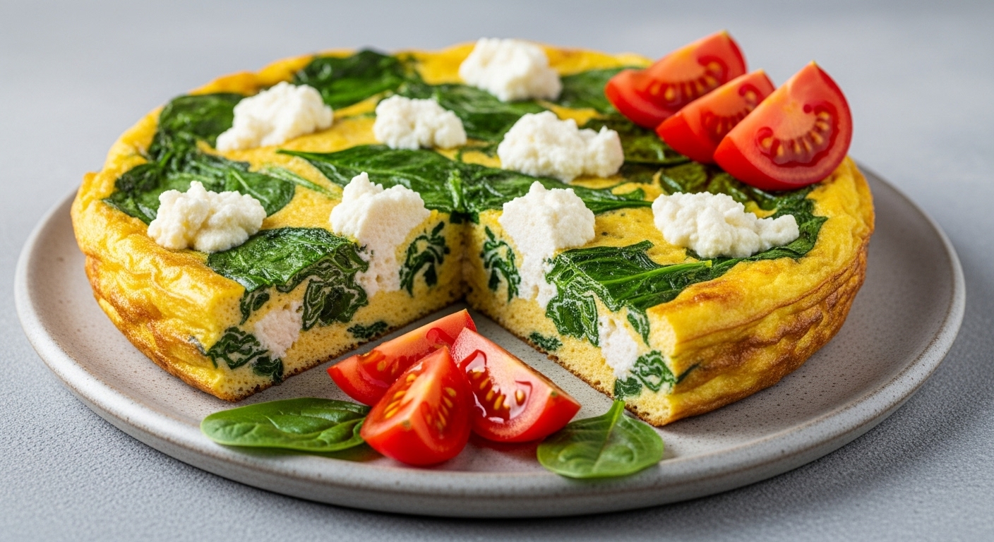 Colazione Proteica: Frittata Leggera con Spinaci e Ricotta